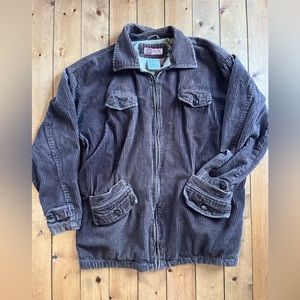 Vintage 90s Faded Glory Lined Corduroy Jacket Brown Sz Small